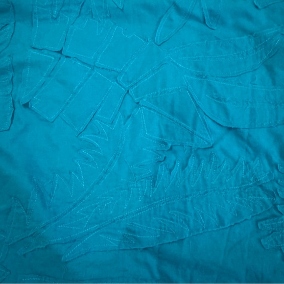 Chico's Teal Embroidered and Textured Jacket NWT in size 3 or XL - Picture 13 of 13